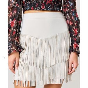 MATALINE FAUX SUEDE MINI SKIRT